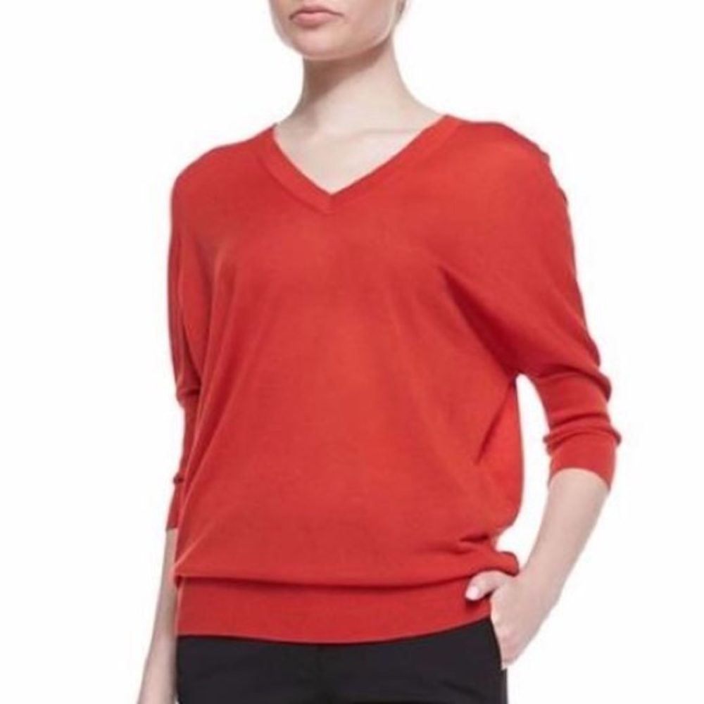 Derek Lam Knit Batwing Sweater 3/4 sleeve Medium